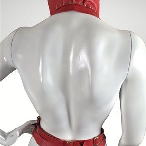 Red Luxury Italian Leather Bolero